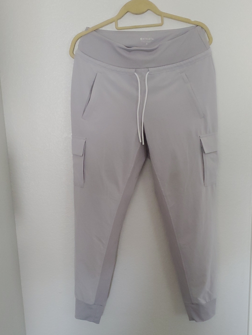 Athleta Light Grey Sutton Cargo Joggers